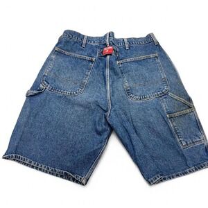 Vintage Y2K Polo Jeans Company Denim Carpenter Jean Painter Shorts Jorts Sz 38
